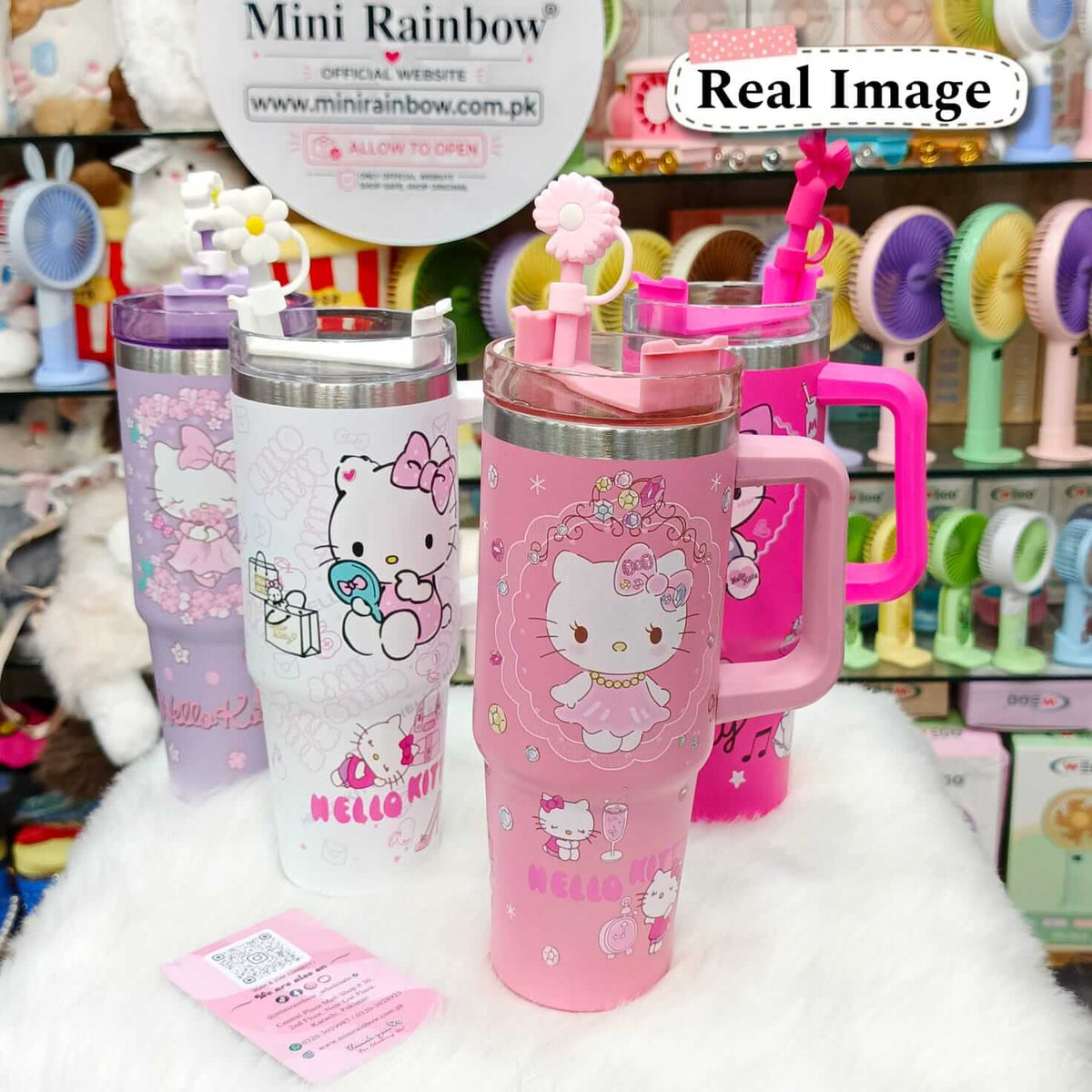 Hello Kitty Stainless Steel Girls Tumblers with Straw Stopper - 30 Oz / 890 ml