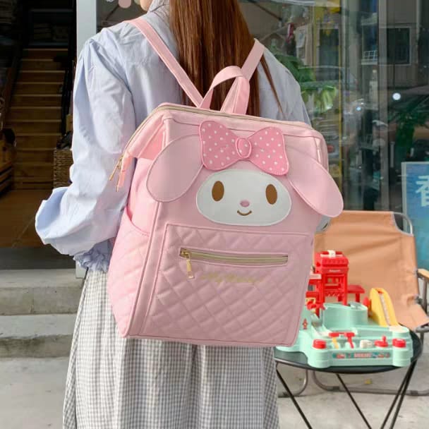 New Sanrio Leather Backpacks For Kids ( Size 15 × 10 Inch )