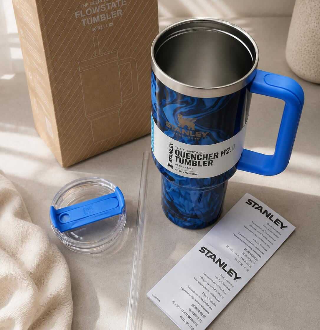 Stanley Marble Stainless Steel Premium Tumbler – 40 Oz / 1200 ml - Hot & Cold !
