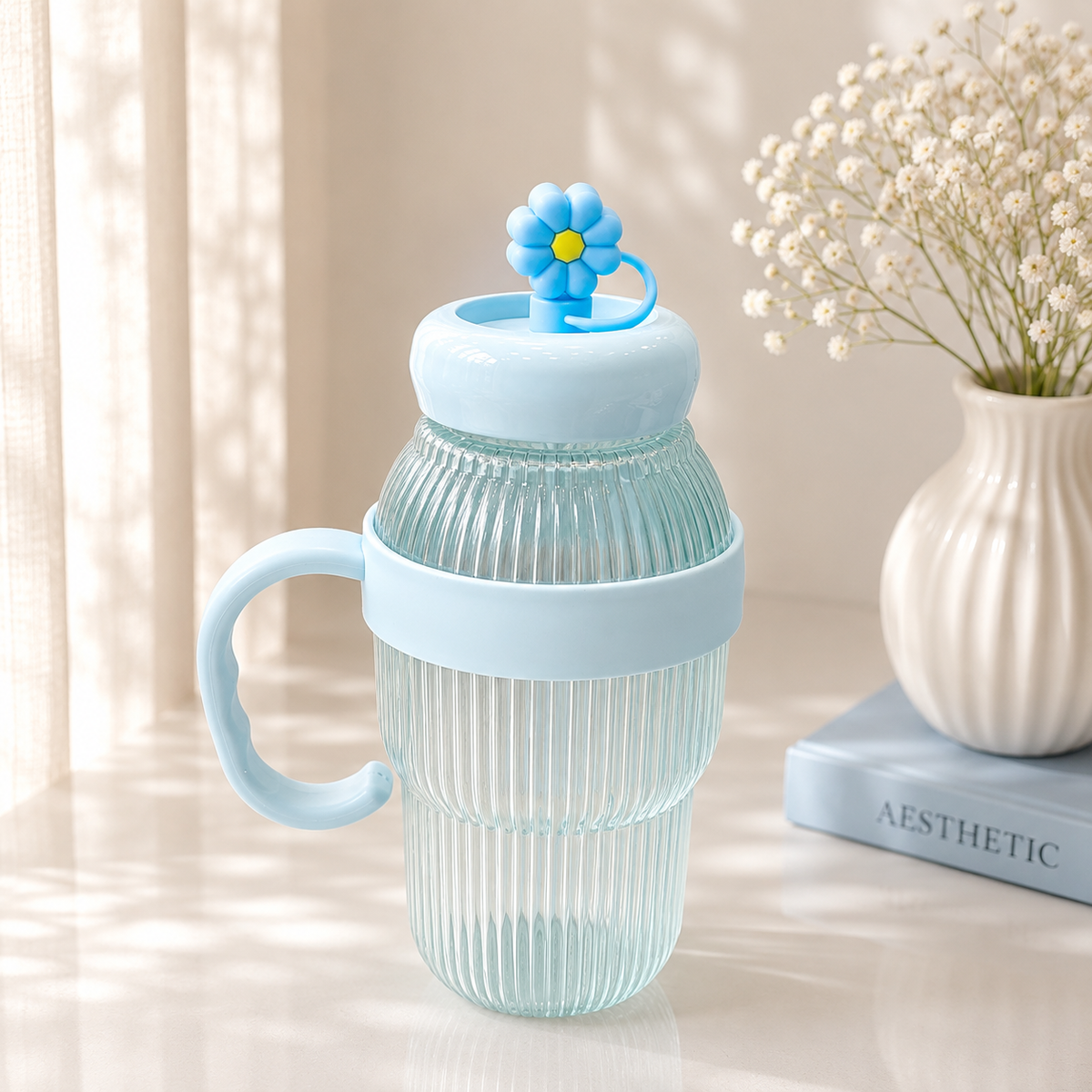 Flower Plastic Small Size Kids Tumblers | BPA Free | 550 ml Capacity