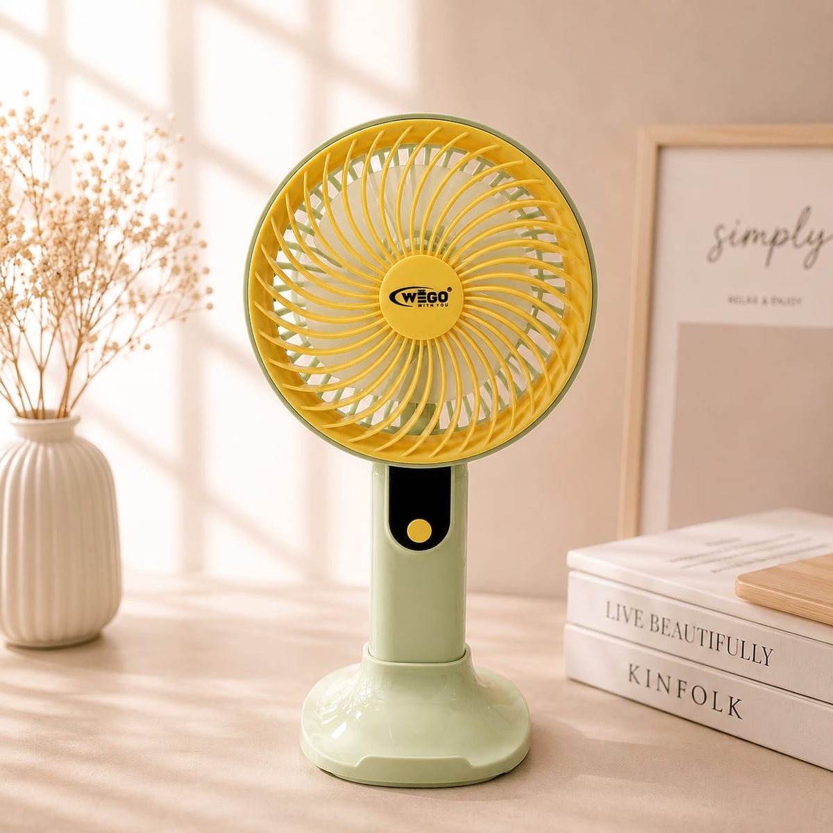 Premium Rechargeable Fans | 5 Speed Modes | 1200mAh Lithium Battery | Type-C Charging