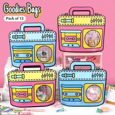 3D Cute Goodies Bags Pack of 12 Mix Colors