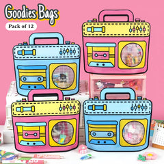 3D Cute Goodies Bags Pack of 12 Mix Colors
