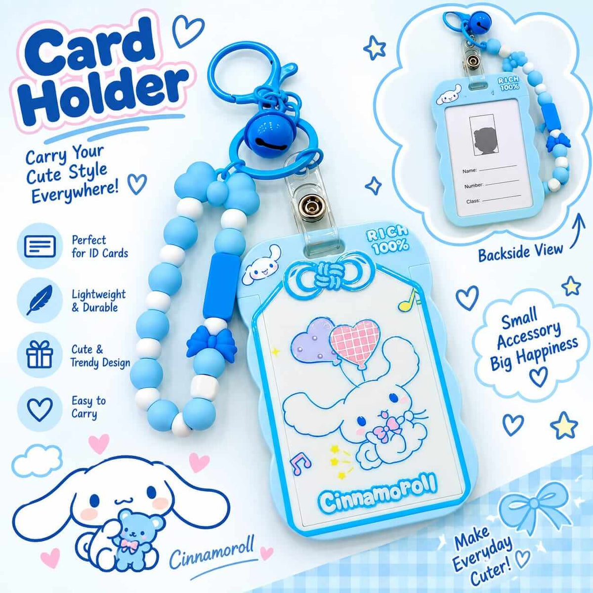 Sanrio Cute Card Holder Keychain