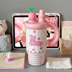 Cute Stainless Steel Tumblers with Handle | Sus 316 | 800 ml