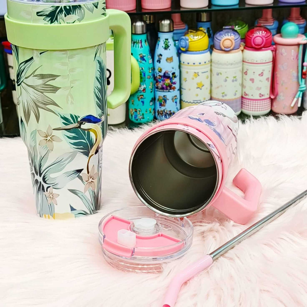 Floral Stainless Steel Large Tumblers | 1200 ml | Double Drinking | Hot / Cold 🔥❄