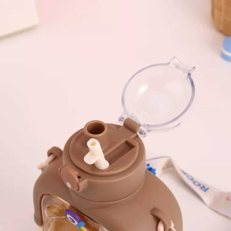 Cute Dual Drinking Water Bottles For Kids , 1000 ml , BPA Free Plastic