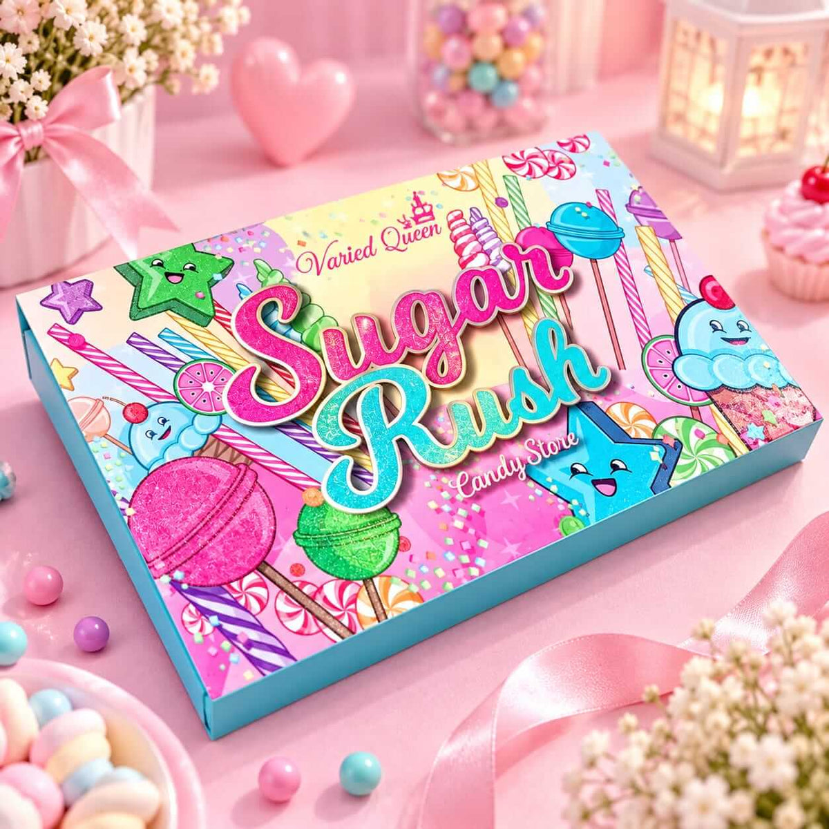 🍭 Sugar Rush Girls Makeup Kit Box