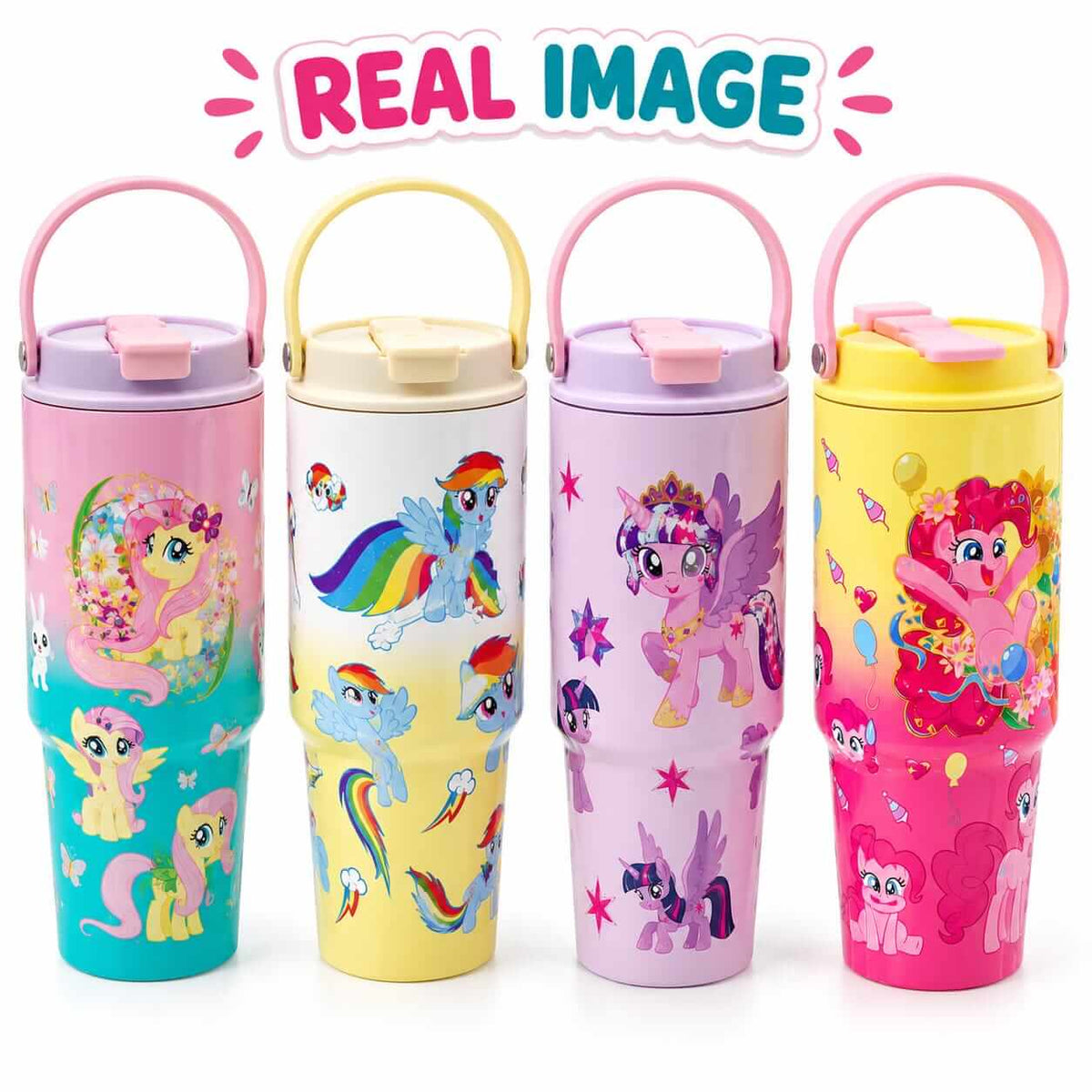 My Little Pony Cute Kids Stainless Steel Tumbler | 30 Oz / 890 ml | With Handle