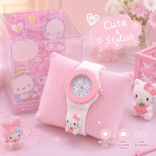 Sanrio Premium Analog Watches For Children's | Soft Silicone Adjustable Strap