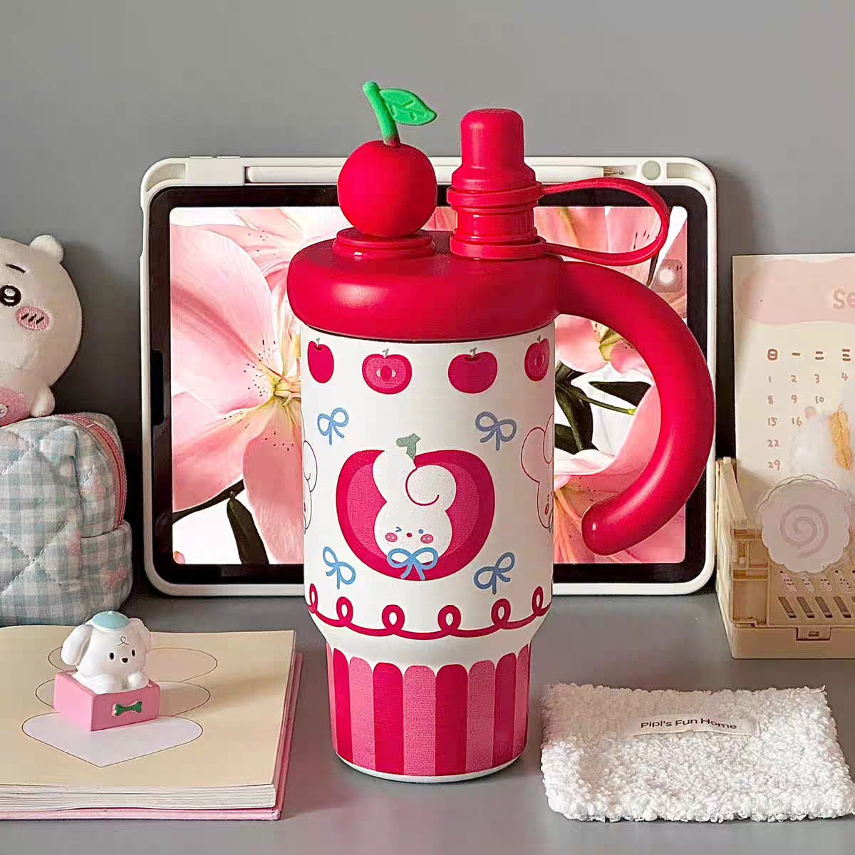 Cute Stainless Steel Tumblers with Handle | Sus 316 | 800 ml