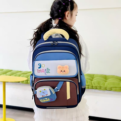 Premium Kids School Backpack with Cute Mini Pouch – 17 Inches | Suitable : Nursery to Class 3