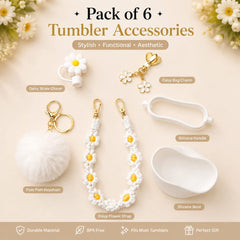 Pack Of 6 Stylish Tumbler Accessories 💞