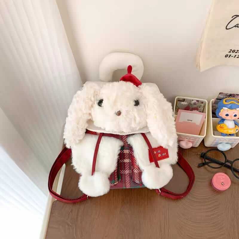Cute Character Plush Kids Backpack – Soft & Adorable Mini Travel Bag ( Size 9 × 8 inch )