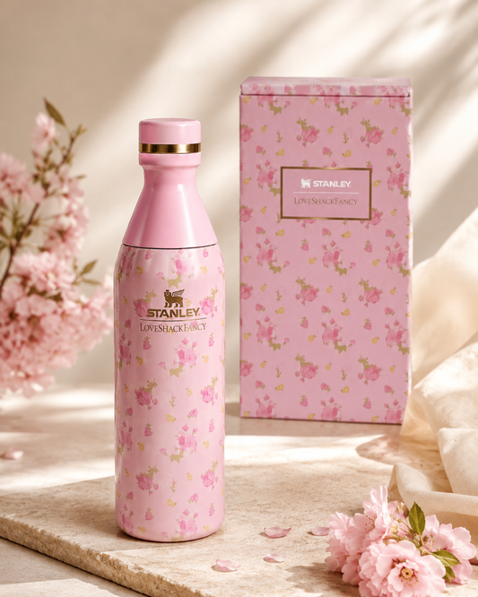 STANLEY X LOVE SHACK FANCY ALL DAY SLIM BOTTLE 16OZ - Original Box Packing - Hot / Cold Long Time 🔥❄