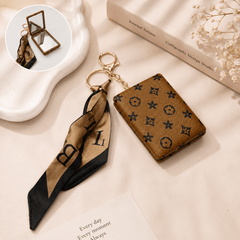 Luxury Pocket Double-Sided Mirror Keychain – Premium Compact Folding Mirror