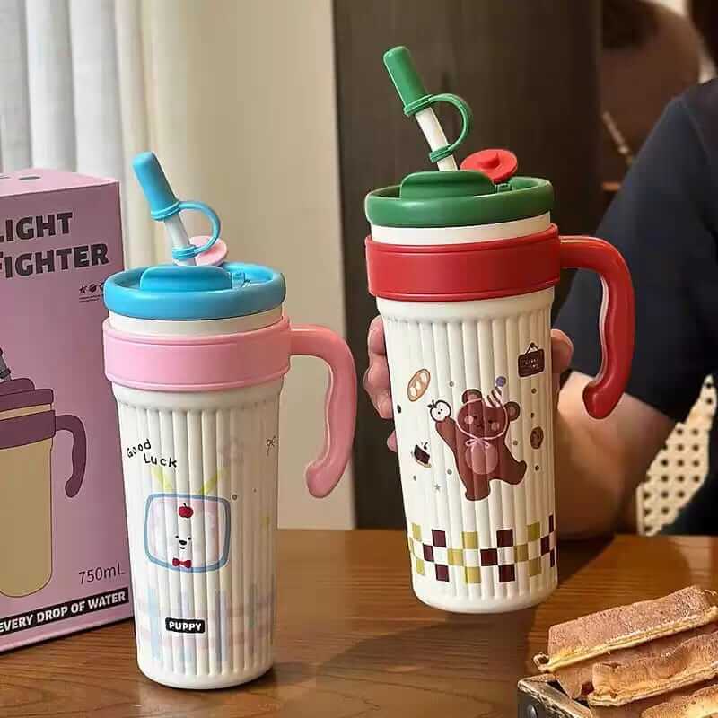 New Cute Stainless Steel Kids Tumblers Dual Drinking - Sus 316 - 750 ml - Hot & Cold 🔥❄