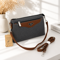 Premium Soft Leather Women's Long Crossbody Bags | 2 Zips Pocket | Size 10 × 6 Inches