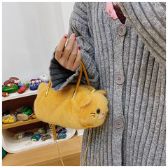 Plush Cat Crossbody Bags For Girls