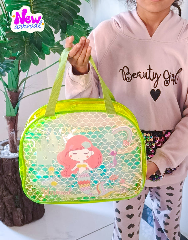 New Large Holographic Traveling Bags For Kids ( Size 13 × 10 Inch )
