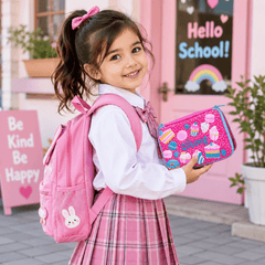 🍩 3D Fiber Pencil Organizer Case for School - Size 23 × 15 cm