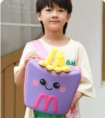 3D Hardshell Fries Bucket Shape Kids Bagpacks 🍟