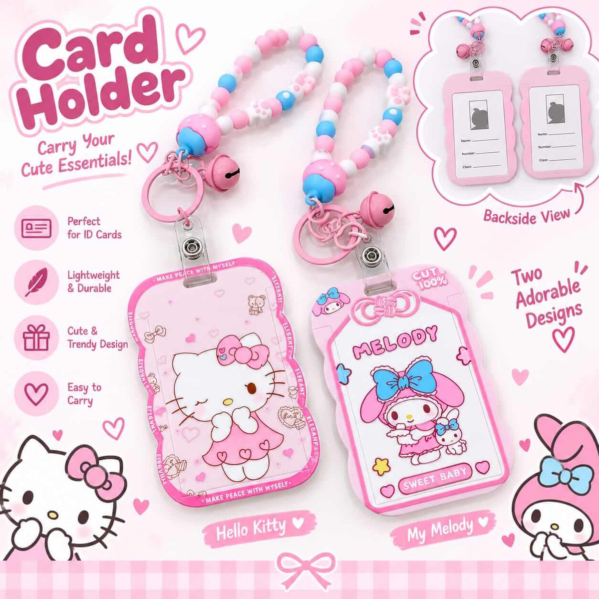 Sanrio Cute Card Holder Keychain