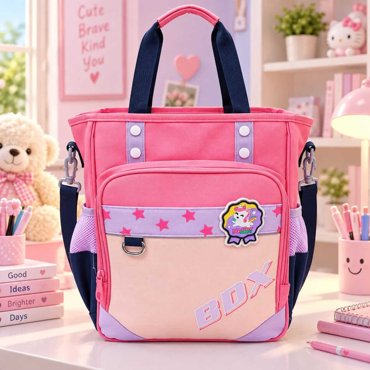 New 2-in-1 Kids Travel Bag & Backpack – Multi-Style –  Size 14 × 12 Inch .